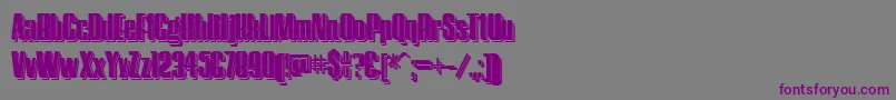 HostilShadowTwo Font – Purple Fonts on Gray Background