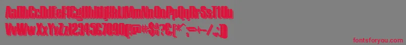 Шрифт HostilShadowTwo – красные шрифты на сером фоне