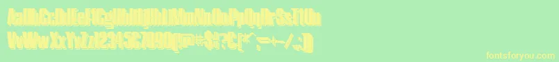 HostilShadowTwo Font – Yellow Fonts on Green Background