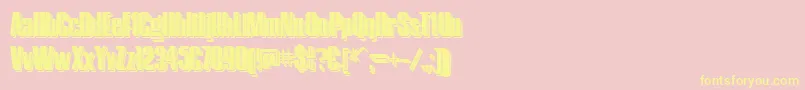 HostilShadowTwo Font – Yellow Fonts on Pink Background