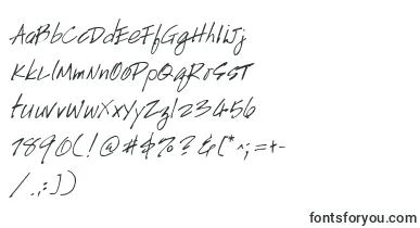  Handscript font