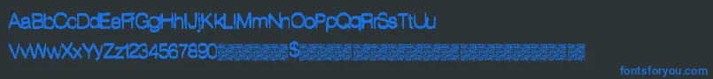 Helpingstranger-fontti – siniset fontit mustalla taustalla