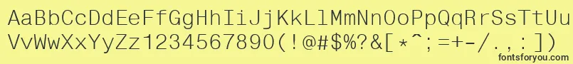 Helvfixed Font – Black Fonts on Yellow Background