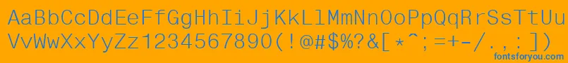 Helvfixed Font – Blue Fonts on Orange Background