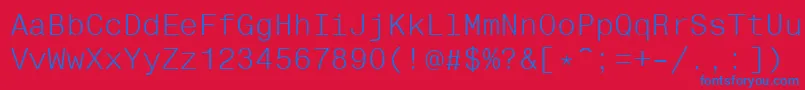 Helvfixed Font – Blue Fonts on Red Background