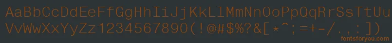 Helvfixed Font – Brown Fonts on Black Background