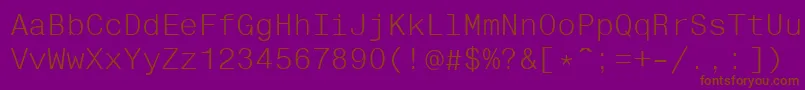 Helvfixed Font – Brown Fonts on Purple Background