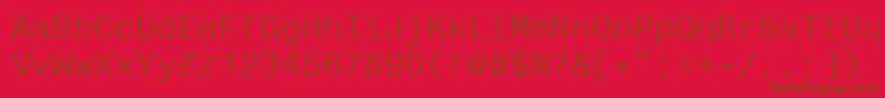 Helvfixed Font – Brown Fonts on Red Background