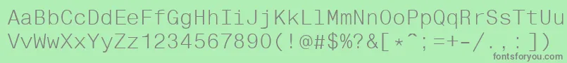 Helvfixed Font – Gray Fonts on Green Background