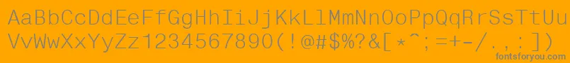 Helvfixed Font – Gray Fonts on Orange Background