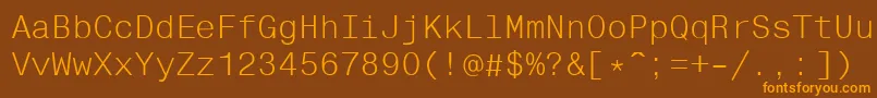 Helvfixed Font – Orange Fonts on Brown Background