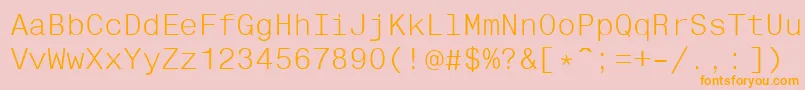 Helvfixed Font – Orange Fonts on Pink Background