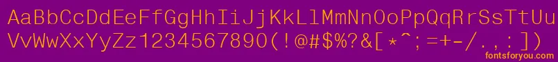 Helvfixed Font – Orange Fonts on Purple Background