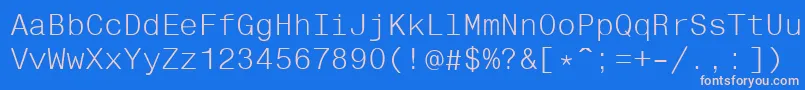 Helvfixed Font – Pink Fonts on Blue Background