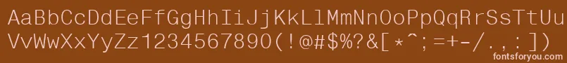 Helvfixed Font – Pink Fonts on Brown Background