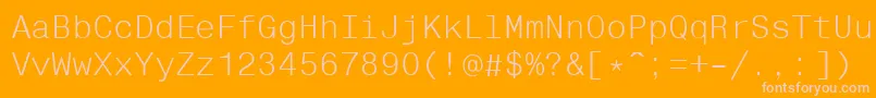 Helvfixed Font – Pink Fonts on Orange Background
