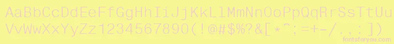Helvfixed Font – Pink Fonts on Yellow Background