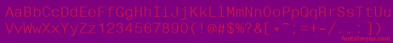 Helvfixed Font – Red Fonts on Purple Background