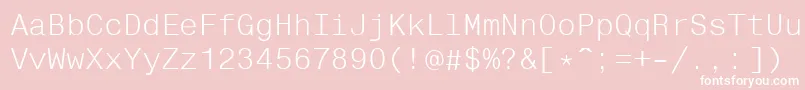 Helvfixed Font – White Fonts on Pink Background