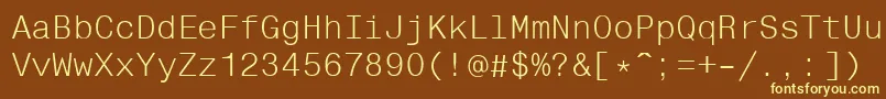Helvfixed Font – Yellow Fonts on Brown Background