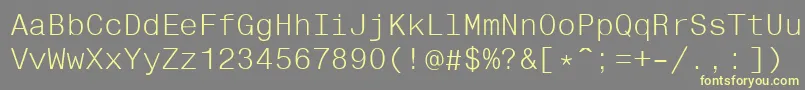 Helvfixed Font – Yellow Fonts on Gray Background