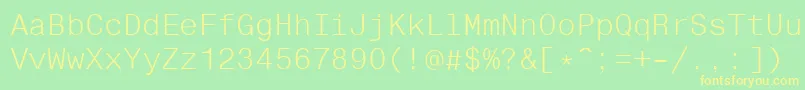 Helvfixed Font – Yellow Fonts on Green Background