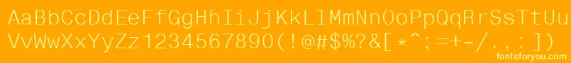 Helvfixed Font – Yellow Fonts on Orange Background