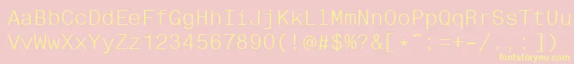 Helvfixed Font – Yellow Fonts on Pink Background
