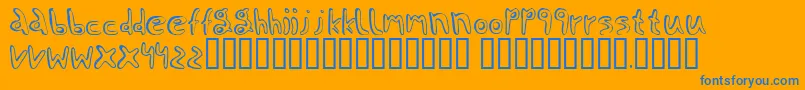 Jaggernaut Font – Blue Fonts on Orange Background