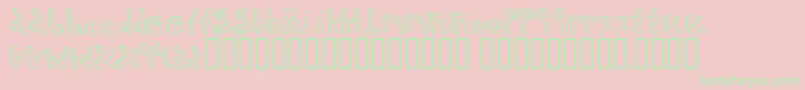 Jaggernaut Font – Green Fonts on Pink Background