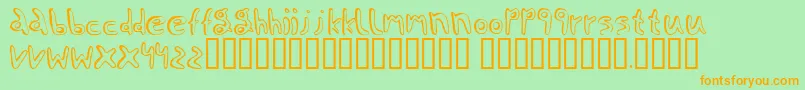 Jaggernaut Font – Orange Fonts on Green Background