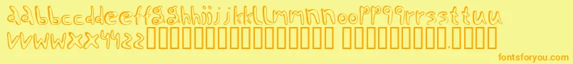 Jaggernaut Font – Orange Fonts on Yellow Background