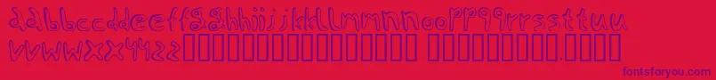 Jaggernaut Font – Purple Fonts on Red Background