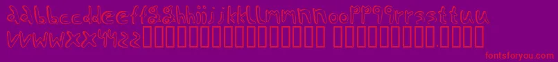 Jaggernaut Font – Red Fonts on Purple Background