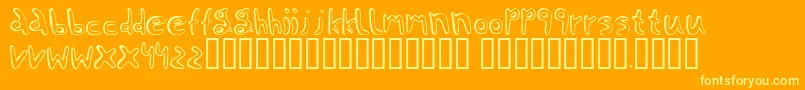 Jaggernaut Font – Yellow Fonts on Orange Background