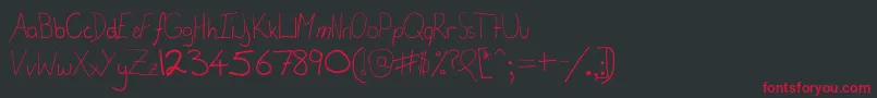 CalisInPuppetland Font – Red Fonts on Black Background