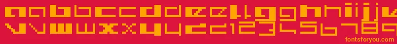 RoyalSimplicity Font – Orange Fonts on Red Background