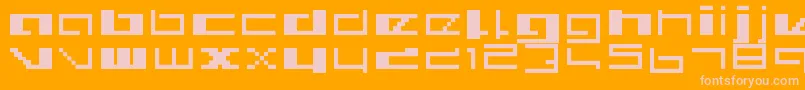 RoyalSimplicity Font – Pink Fonts on Orange Background