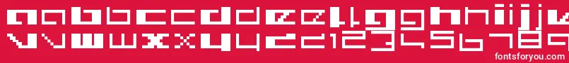 フォントRoyalSimplicity – 赤い背景に白い文字