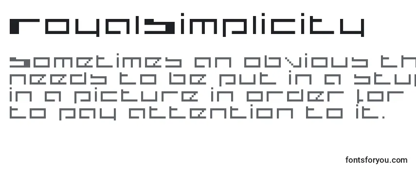 Review of the RoyalSimplicity Font