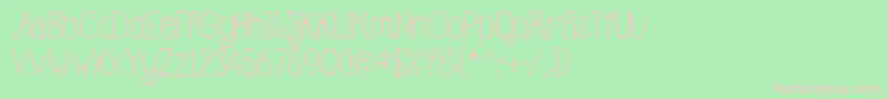 BettyRegular-fontti – vaaleanpunaiset fontit vihreällä taustalla