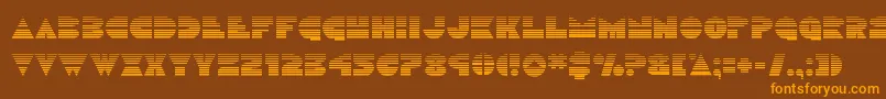 Discoduckgrad Font – Orange Fonts on Brown Background