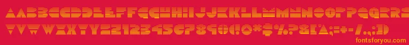 Discoduckgrad Font – Orange Fonts on Red Background