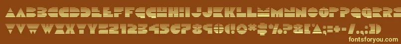 Discoduckgrad Font – Yellow Fonts on Brown Background