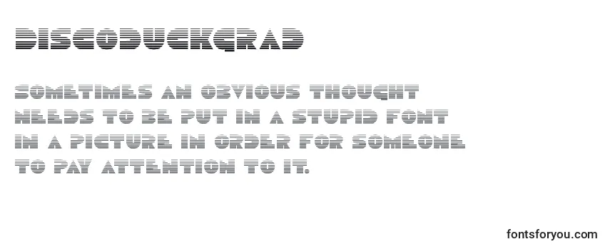Review of the Discoduckgrad Font