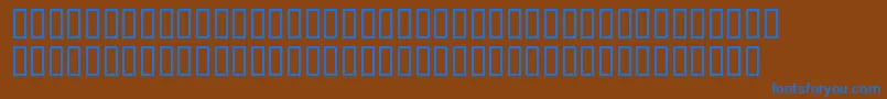 フォントWwVampireSigils – 茶色の背景に青い文字