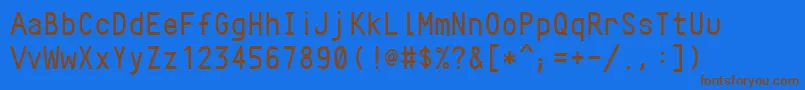 Crysrg ffy-Schriftart – Braune Schriften auf blauem Hintergrund