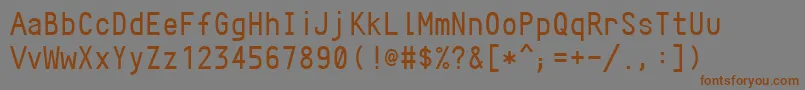 Crysrg ffy Font – Brown Fonts on Gray Background