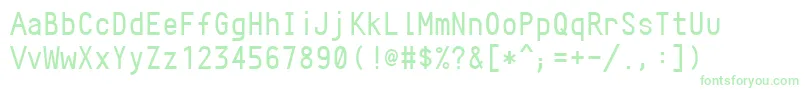 Police Crysrg ffy – polices vertes sur fond blanc
