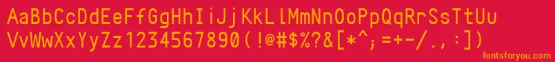 Crysrg ffy Font – Orange Fonts on Red Background